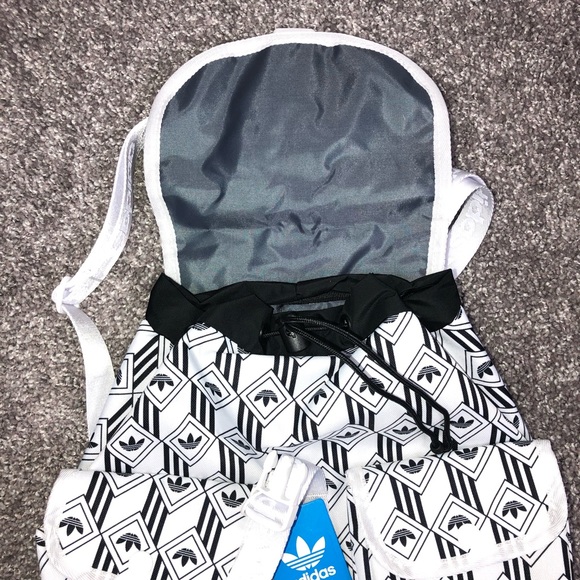 Adidas Women's Originals Utility Mini Backpack Girls Monogram Bags White LP6173 - Picture 11 of 15